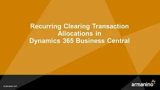BC Recurring Clearing Transactions for Allocations in Business Central