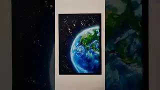 I drew Earth with Oil Pastels 🥵🌎 #oilpastel #art #shorts