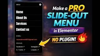 Create a STUNNING Slide Out Menu in Elementor 🔥 (Desktop + Mobile Tutorial)