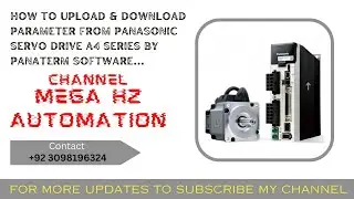 PANASONIC SERVO DRIVE A4 SERIES | HOW TO UPLOAD & DOWNLOAD PARAMETER | BY PANATERM SOFTWARE