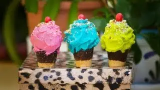 Cupcakes Sorpresa en Conos de Helado