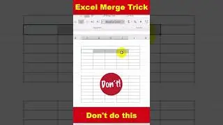 Excel Merge Trick  #exceltech #exceltips #excelworld #smartexcel #laptop #excelfansonly #exceltricks