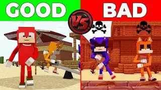 Friends are Tied to the Rails - Good Ending VS Bad Ending (Minecraft Animation) FNF