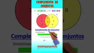 OPERACIONES CON CONJUNTOS EN EL DIAGRAMA DE VENN – COMPLEMENTO DE CONJUNTOS #shortsfeed #quidimat