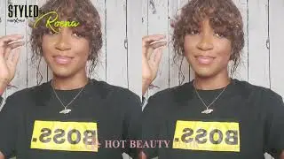 Mixed Highlight Color Curly Bang Wig | Hot Beauty Hair