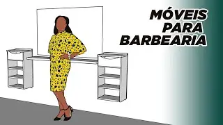 Moveis para Barbearia Criando No sketchup