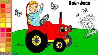 Baby Jake Drive Colouring Page for Kids