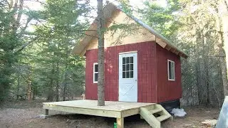 Remote Off Grid Cabin.....staining & tongue & groove