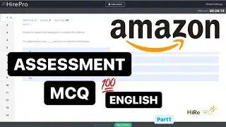 Amazon assessment HirePro | Proctored test | Vocabulory MCQ type | interview procedure | online test