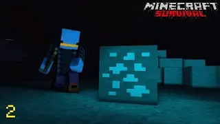 The First DIAMONDS!! (AGAIN again..) | Minecraft Survival | Ep.2
