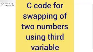 C program for swapping of two numbers using Third variable..🖥️🖥️🧾🧾