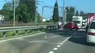 Утреннее ДТП 21 мая на ул.Декабристов в Лоо.