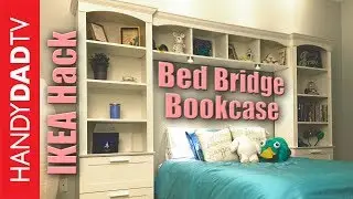 IKEA Hack Bed Bridge Bookcase