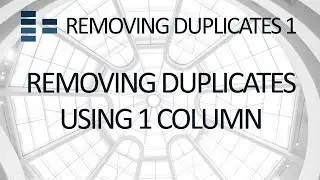 Removing Duplicates #1 - How to remove duplicates in excel