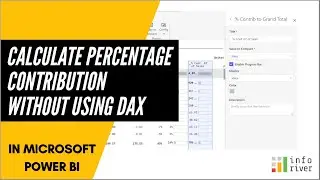 Calculate percentage contribution in Power BI without using DAX