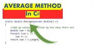 Create a Method To Average Out Values in C#