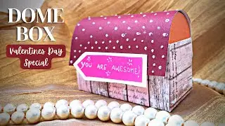 Dome Gift box using paper | Valentine's Day Special #giftbox #valentinesday