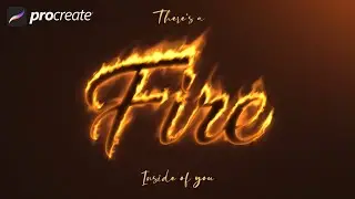 #63 Fire Text Tutorial - Procreate tutorial