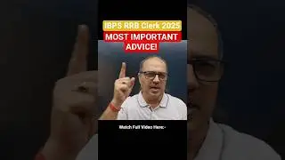 IBPS RRB Clerk 2025 | MOST Important Advice | Amar Sir