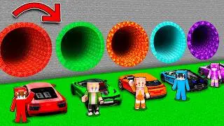 What will HAPPEN TO SUPER CARS IN SECRET TUNNELS WITH TRAPS in Minecraft ?