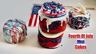 4th of July MINI Cakes!!! | Quarantine Baking Ideas