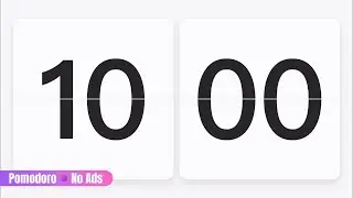 10 min Pomodoro timer with tick sound | Deep focus | Light theme Flipclock timer | tumblr flip clock