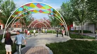 Lee's Summit Downtown Market Plaza Animation | 2023 RENDERING - New Farmer's Market & Public Space!