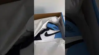 unboxing new Air Jordan 1 high University Blue 2023         #airjordan1high #nikeunboxing