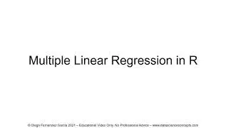 Multiple Linear Regression in R