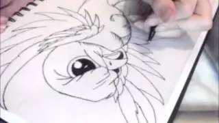Speed drawing Tattoo style bird part 1- Inking one of my drawings (read desc)