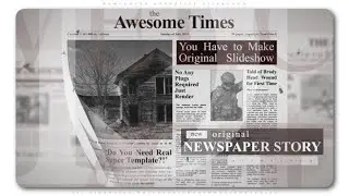 Newspaper Narrative Slideshow  | After Effects template