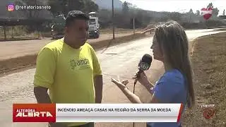 Amda atua no combate de incêndio na Serra da Moeda