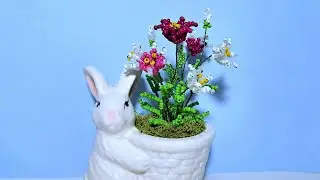 Миниатюрные лилии из бисера МК от Koshka2015