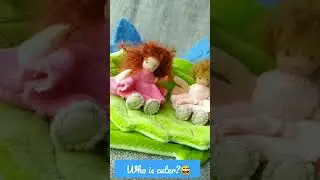 Who is cuter? 🧐😅 #dollhouseminiature #waldorfdoll #waldorf #fairydoll #small #cutedolls #dollhouse