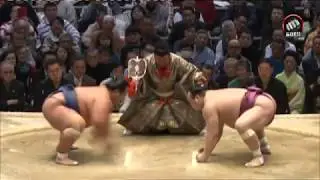 The March Sumo tournament in 2016, 4-6 days. Haru Basho In Osaka