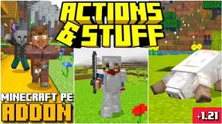 🎬ACTIONS AND STUFF ADDON for BEDROCK | MINECRAFT PE +1.21 #addons