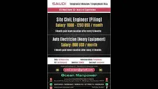 Site Civil engineer Saudi Arabia