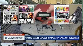 [HD] CBS : Walkie talkies explode across Lebanon in second coordinated attack on Hezbollah 9/18/2024