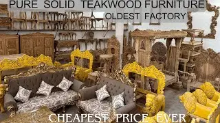 Pure Solid Teakwood & Sheesham Wood Royal Carving Furniture at Low Price From Oldest Factory Sofa