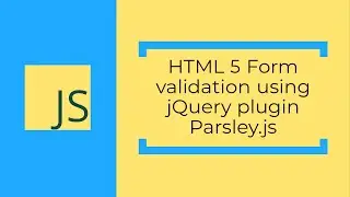 Easy HTML form validation using parsley js - Hindi