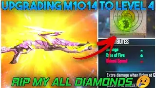 UPGRADING DRACO M1014 TO LEVEL 4 || RIP MY ALL DIAMONDS || FREE FIRE