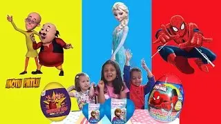 Motu Patlu Surprise eggs, Spiderman Surprise Eggs, Frozen surprise Eggs | Motu Patlu Movie 2016