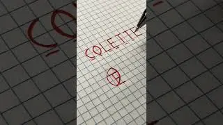 Colette - writing the monogram. Subscribe and write your name 