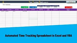 Time Tracking Sheet in Excel and VBA