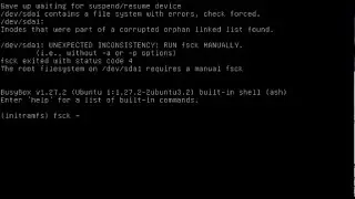 FIX The root filesytem requires a manual fsck * Easy Linux *