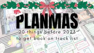20 Things Before 2023 to get Back on Track List | PLANMAS Day 4