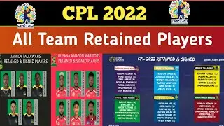 CPL 2022 All Team Retained Players | All Team Retained Players CPL 2022 | CPL 2022
