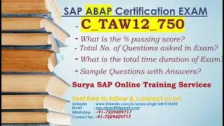 SAP ABAP - Certification Exam C_TAW12_750