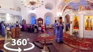 Соловецкие острова, служба в храме, Всенощная | Видео 360 | Video 360 degrees