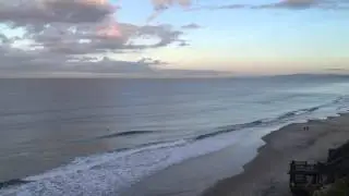 Sun Coming Up Over Encinitas California Beach